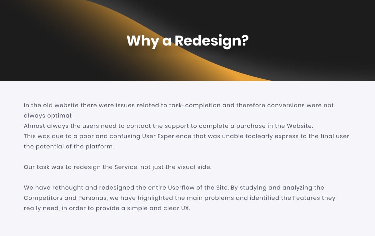 Business Case for Redesign