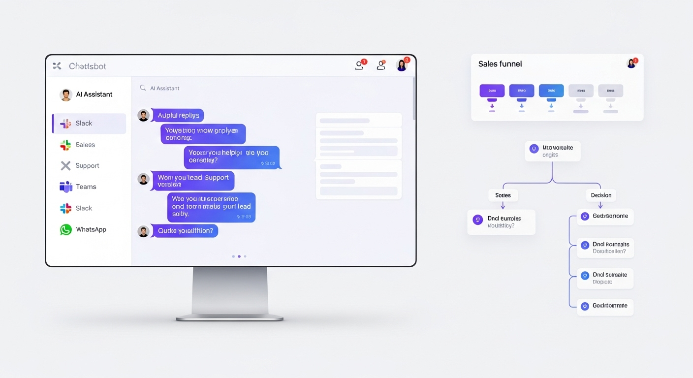 Chatbot sales automation interface with conversation flows