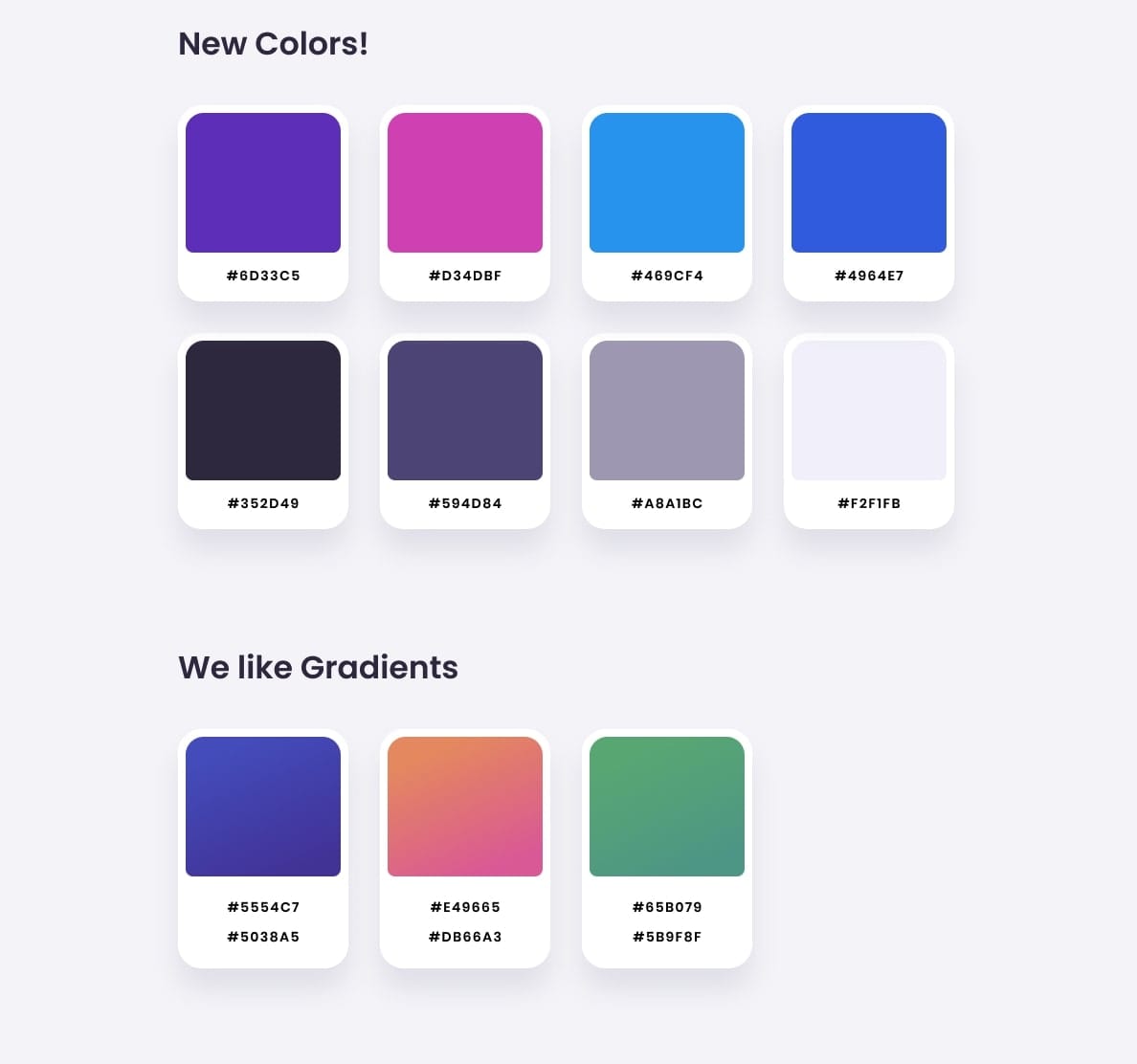 Color Palette and Gradients
