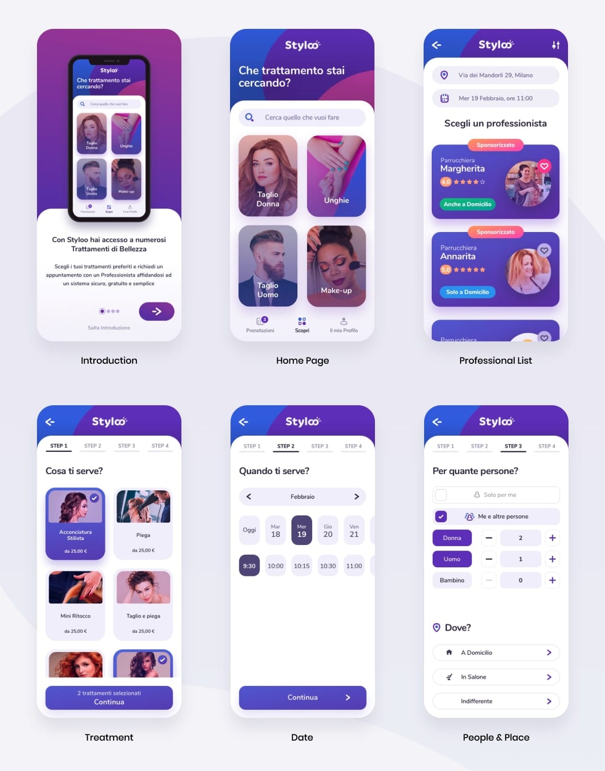 User Journey Screens