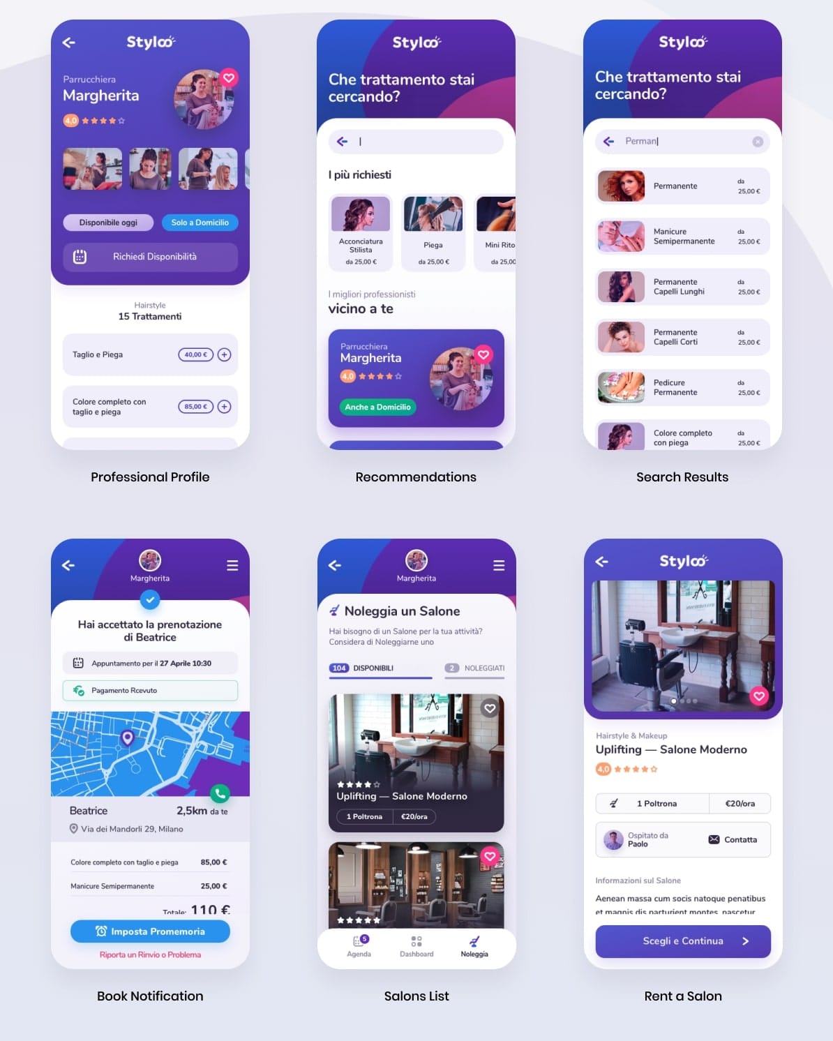 Booking Flow Screens