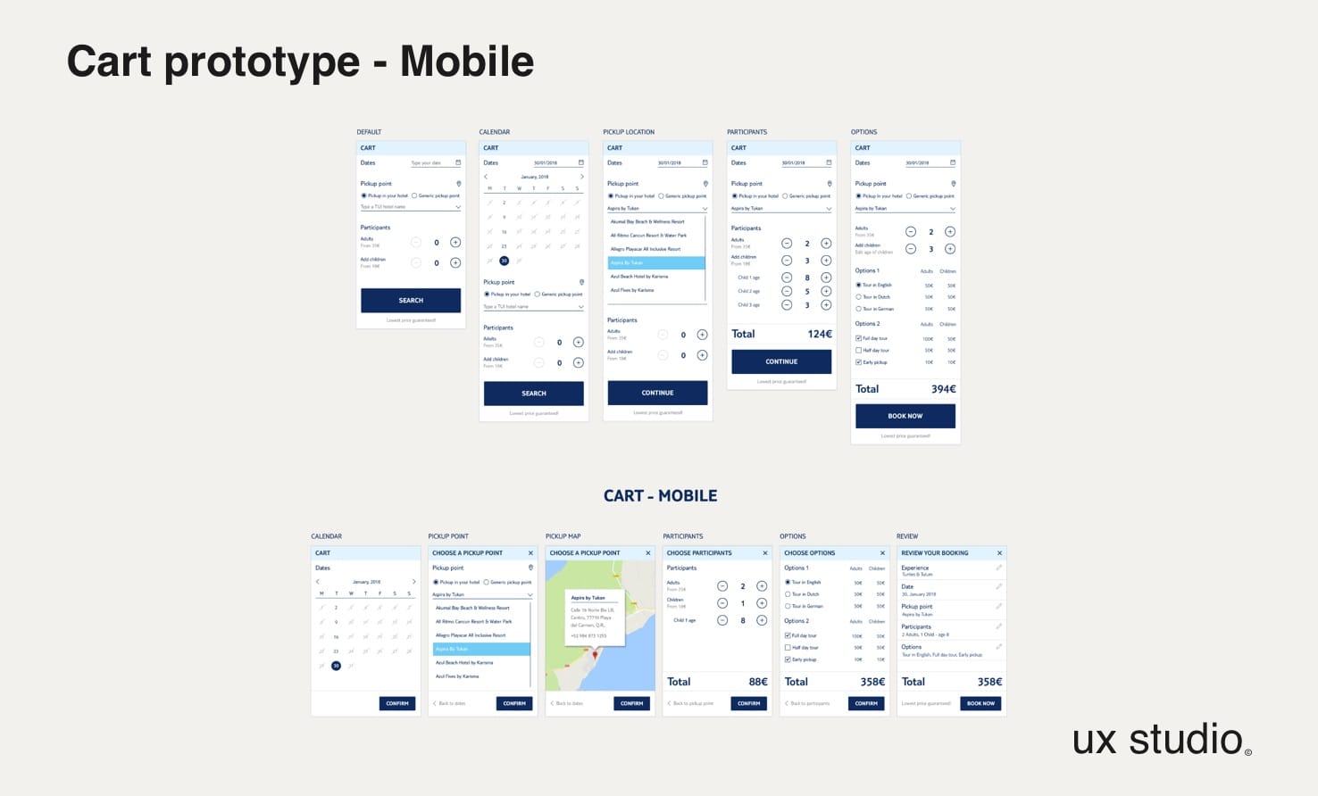 Mobile Cart Flow Prototype