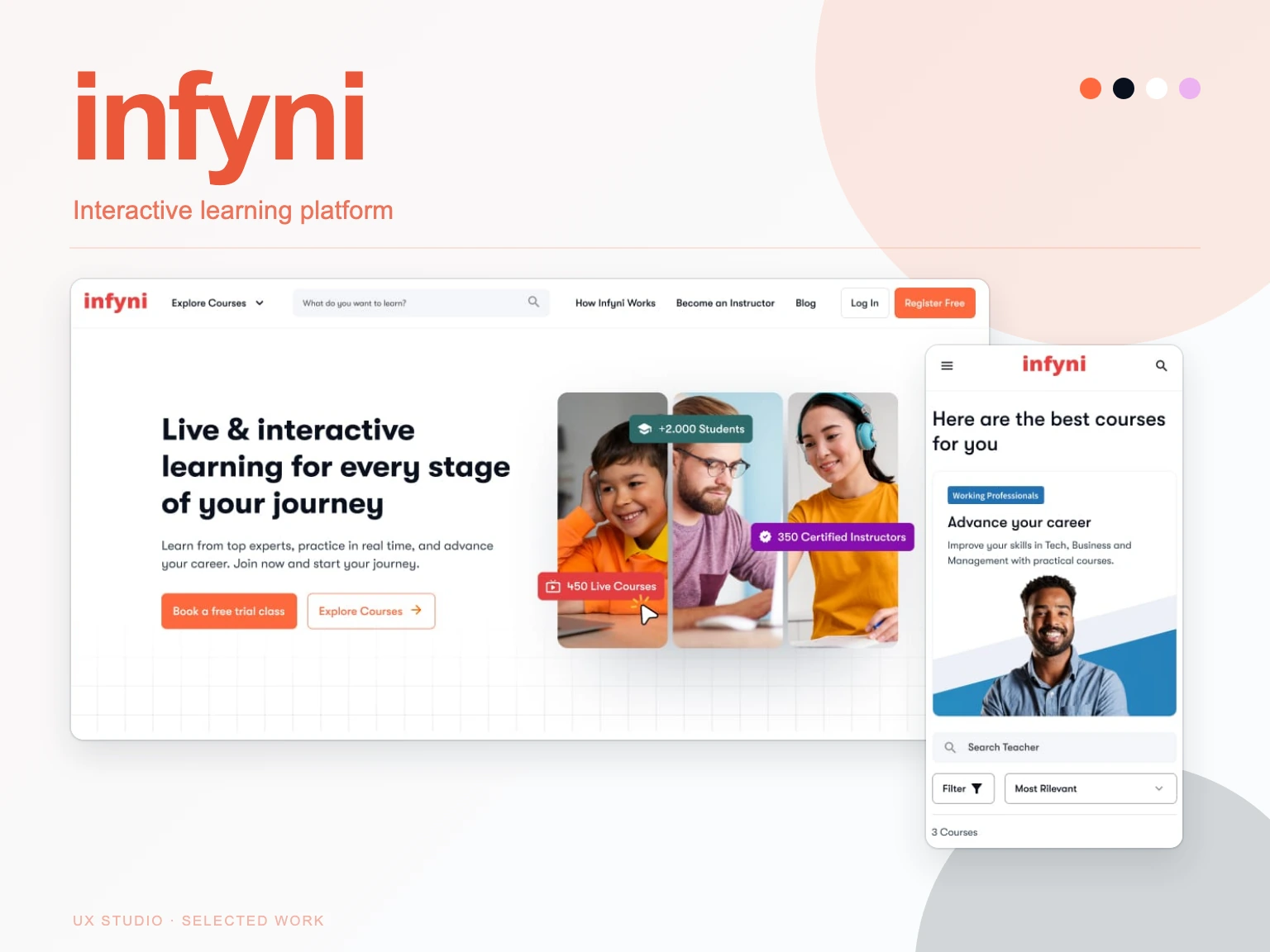 Infyni – UX/UI Redesign of an Interactive E-Learning Platform